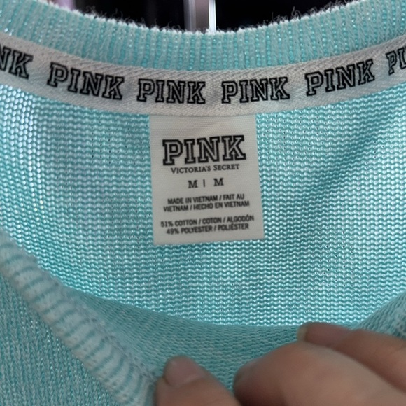 Pink Teal Sweater light size medium - Picture 4 of 5